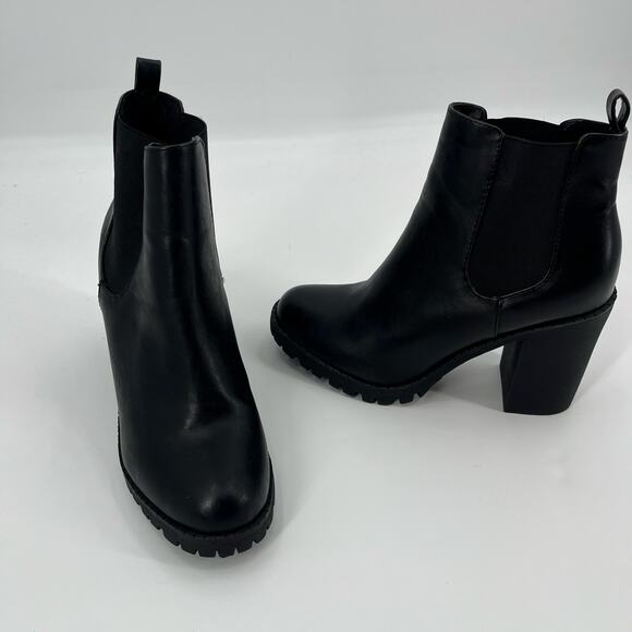 Soda Y2K Chunky Chelsea Womens Boots Sz 9 Lug Sole Grunge Ankle Punk Edgy Street - Picture 11 of 12